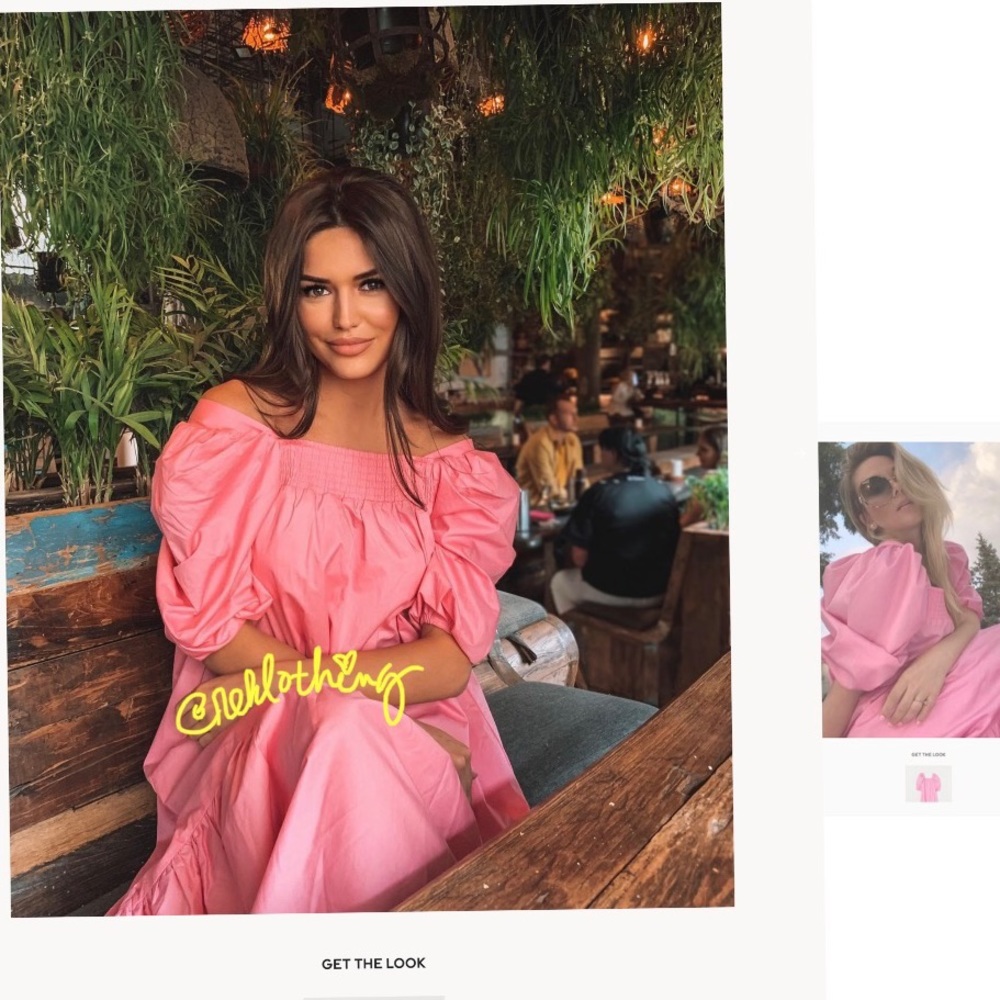 SOLD! Pink Square-neck Voluminous-puff shoulder - Picture 8 of 14